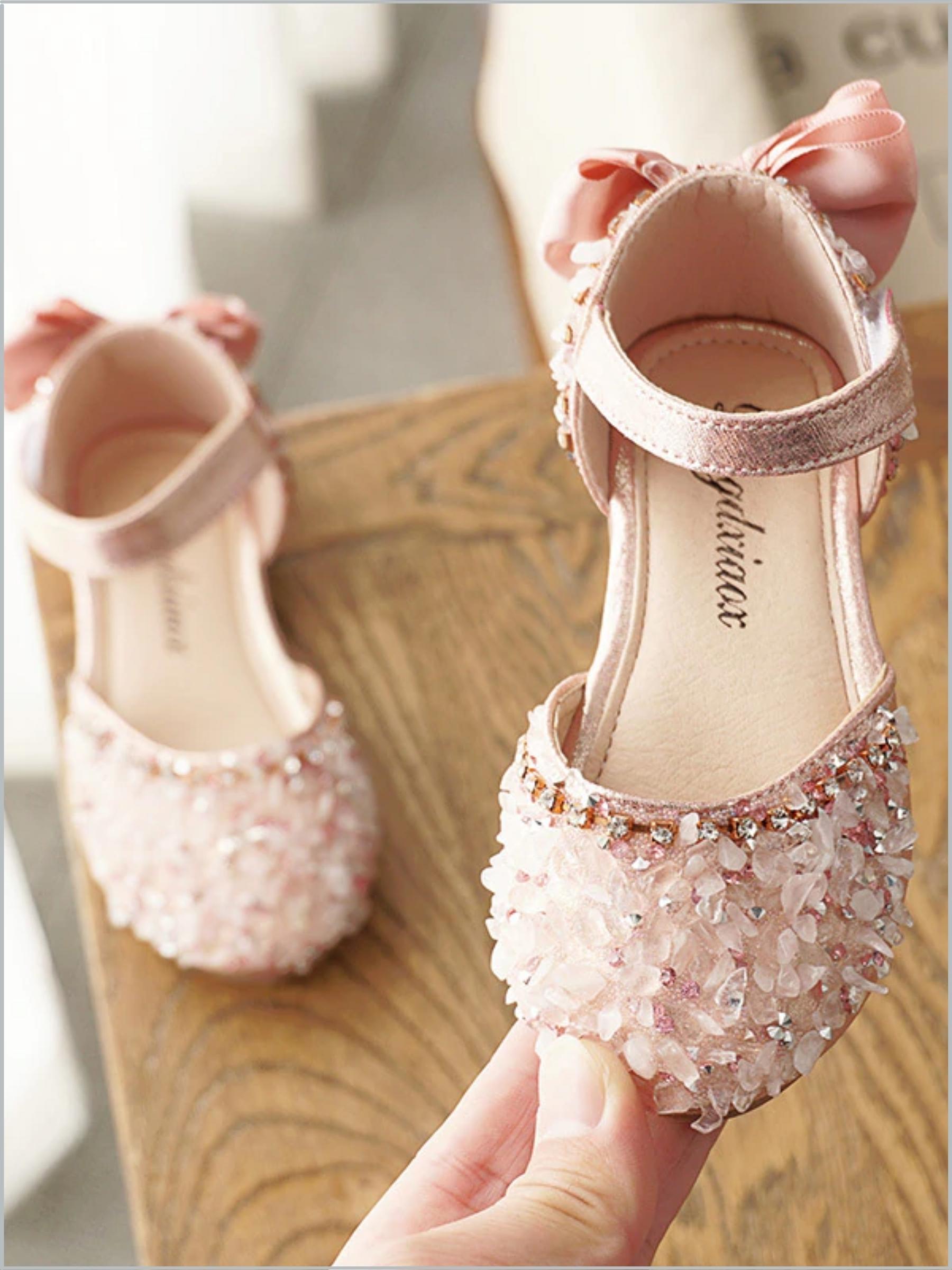 Little girl fashion rhinestone shoes