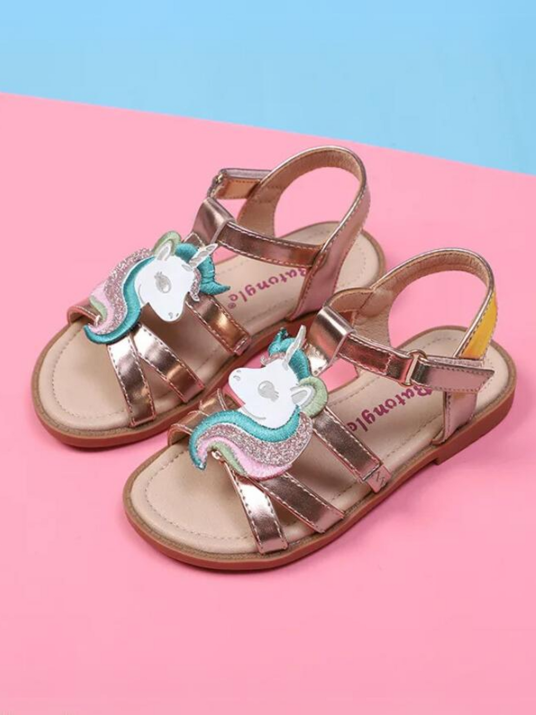 Magical Unicorn Metallic Sandals By Liv and Mia