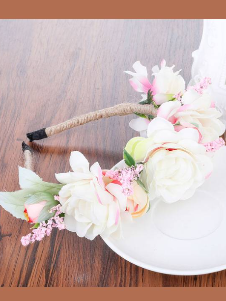 Girls Pretty Flower Headband - Dusty Pink | Hair Accessories - Mia Belle Girls