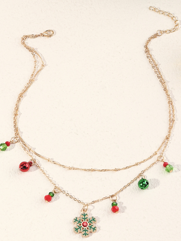 Children's Christmas Jewelry | Girls Snowflake & Ornaments Necklace