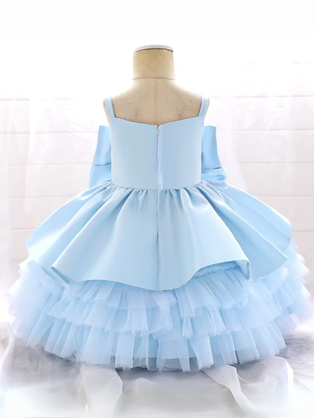 Elegant  Bow Layered Tulle Party Dress