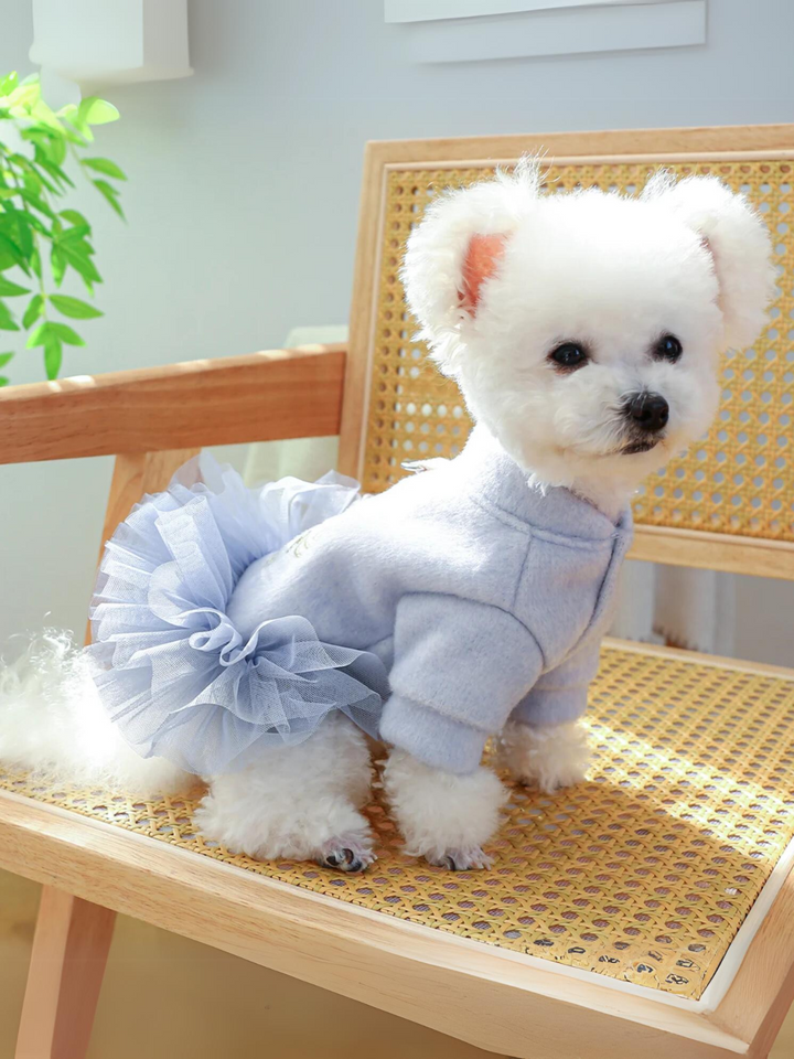 Elegant Princess Dog Tutu Dress Drawstring Buckle