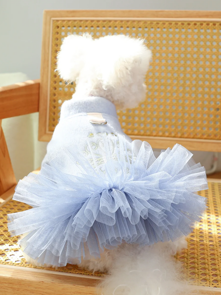 Elegant Princess Dog Tutu Dress Drawstring Buckle