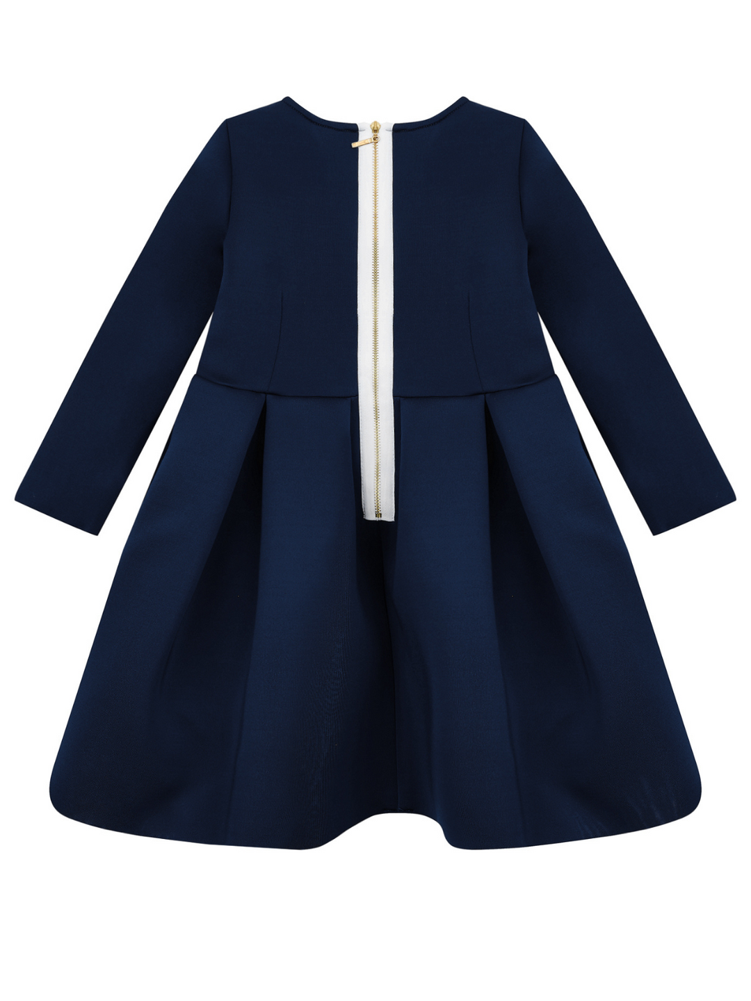 Marineblaues plissiertes Midikleid von Kids Couture