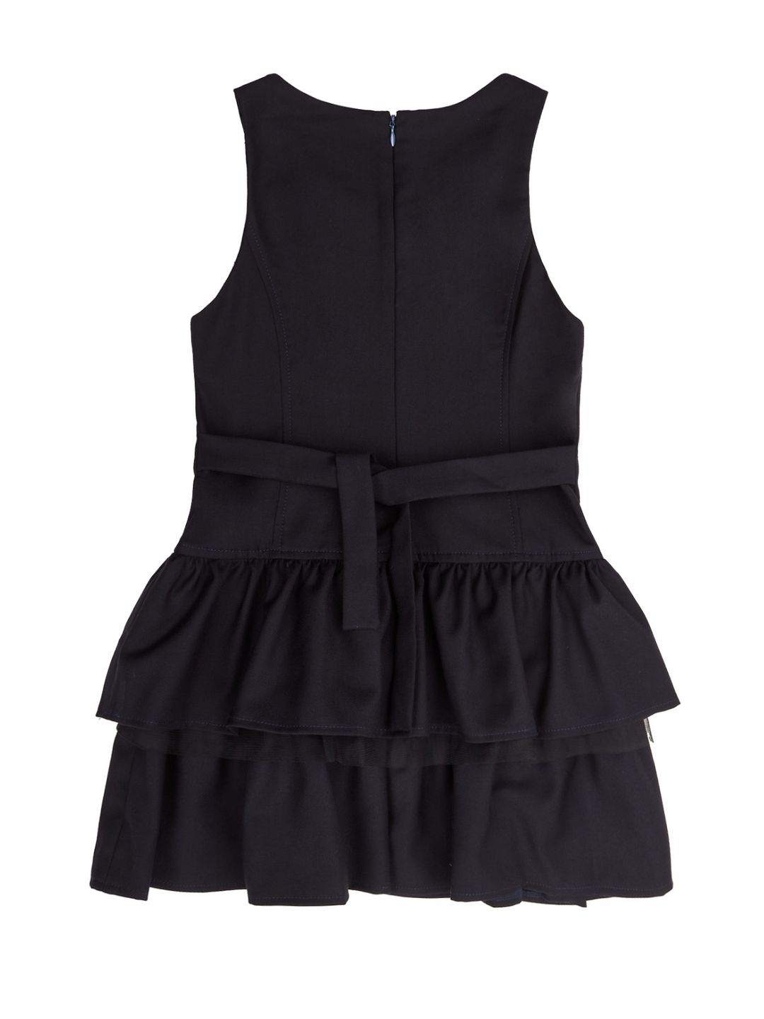 Navy Tiered Girls Uniform Dress by Kids Couture