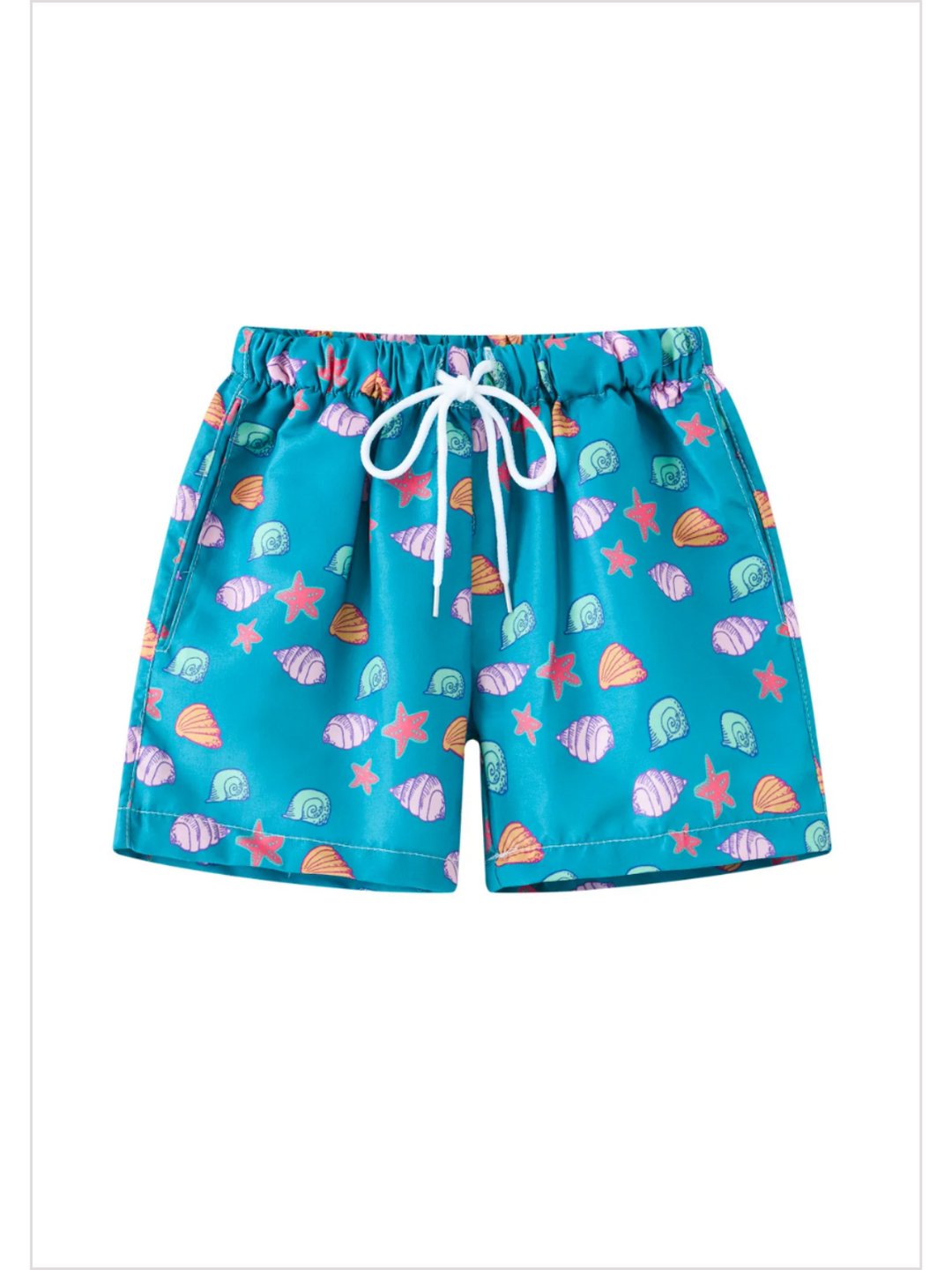 Boys Multicolor Swim Trunks | Mia Belle Girls Summer Outfits