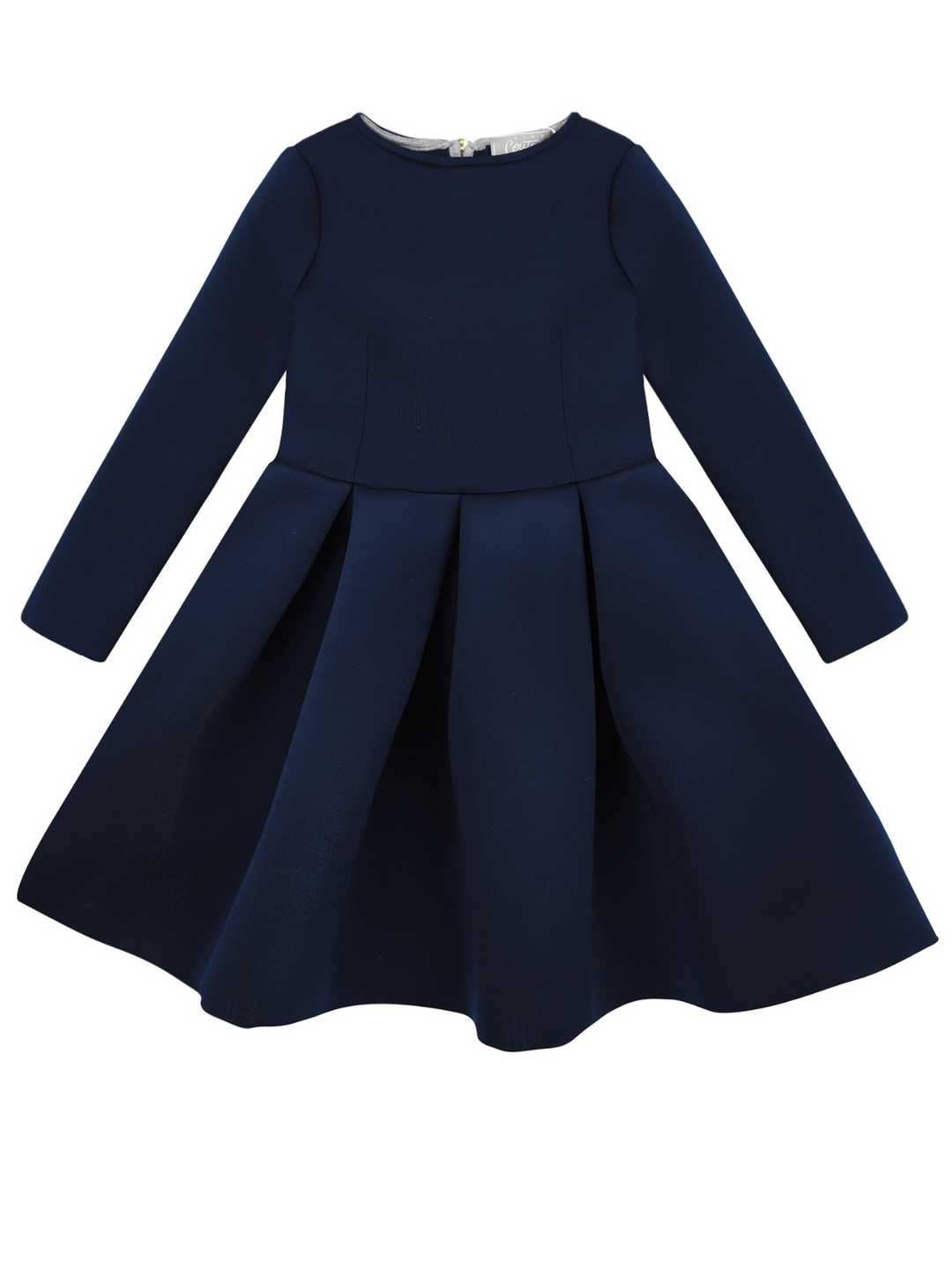 Marineblaues plissiertes Midikleid von Kids Couture