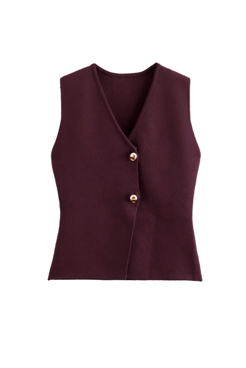 Womens  Stylish V-Neck Slim Knitted Sleeveless Sweater Vest