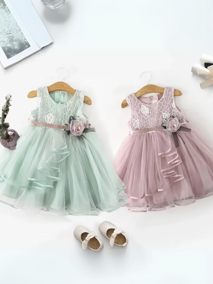 Lace Floral Tulle Party Dresses