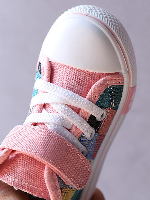 Back To School Shoes | Color Blocks Canvas Sneakers | Mia Belle Girls