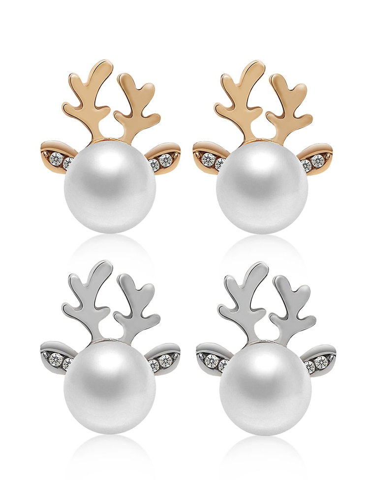 Kids Winter Fashion Accessories | Girls Reindeer Ornament Earrings