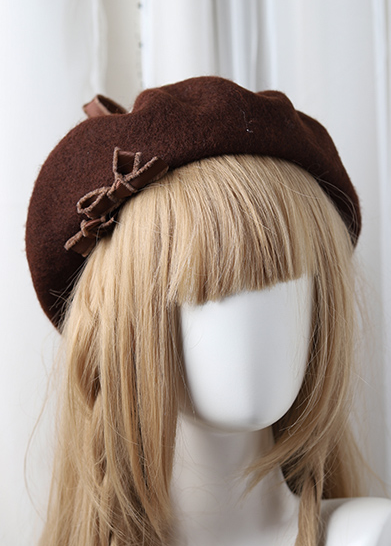 Girls Chic Parisian Style Pom Pom Beret