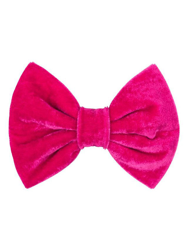 Girls Accessories | Vibrant Velvet Bow Hair Clip 5" - Mia Belle Girls