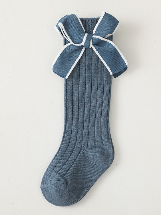 Every Accessories For Little Girls | Knee High Stripe Bow Socks