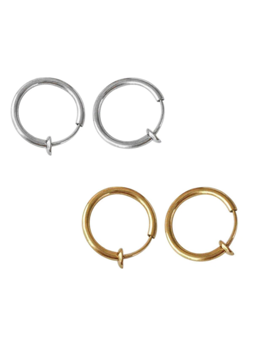 Mia Belle Girls 2-Piece Clip-On Lip Hoop Ring | Girls Accessories