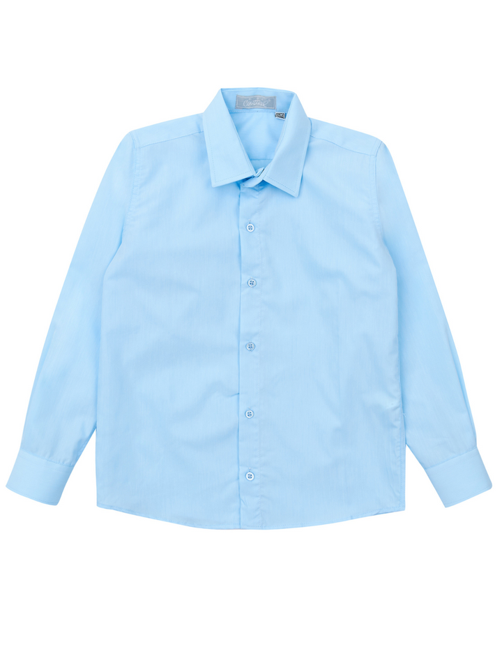 Basic-Hemd in Blau mit Knopfleiste von Kids Couture