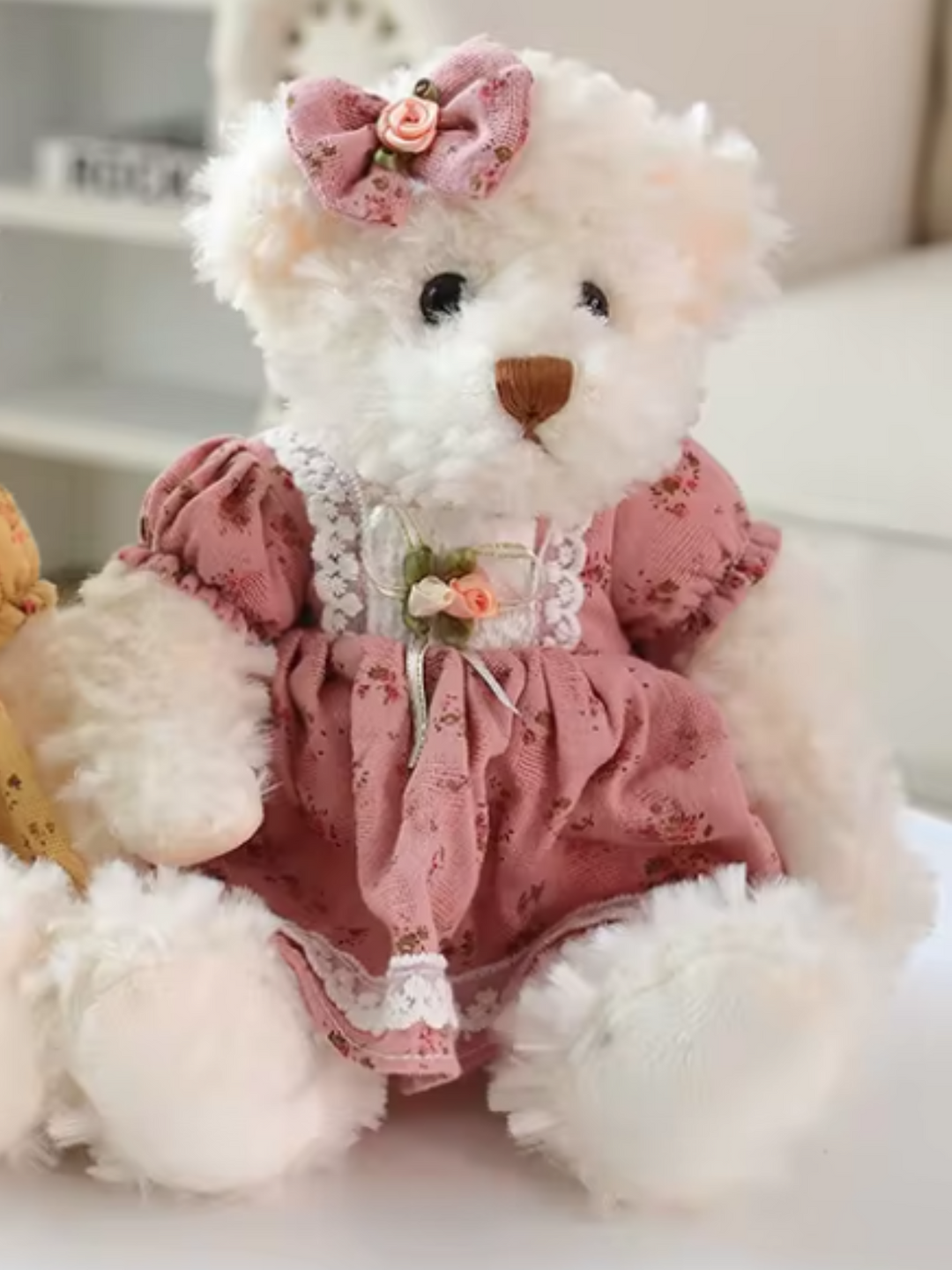 Charming Vintage Dress Teddy Bear Plush Toy