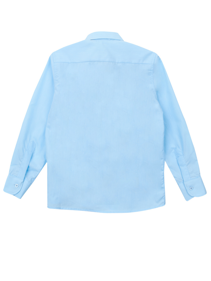 Basic-Hemd in Blau mit Knopfleiste von Kids Couture