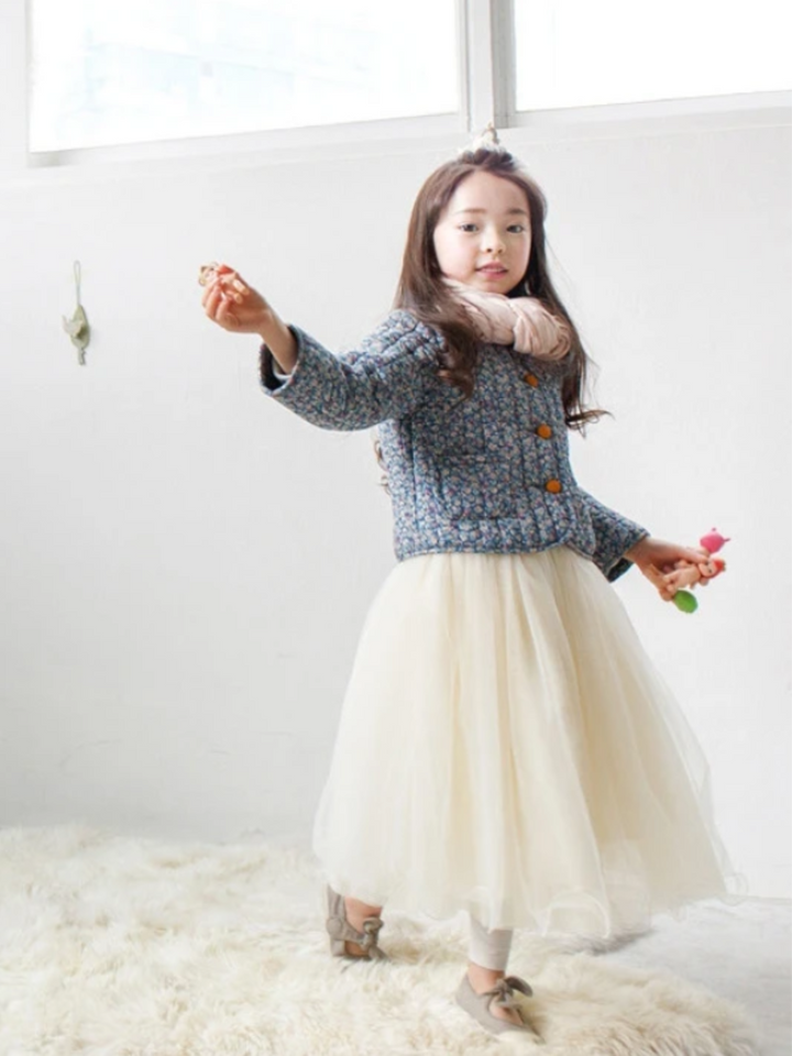 Girls Dreamy Layered Tulle Midi Skirt