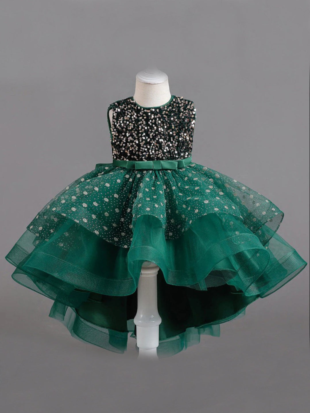 Mia Belle Girls Sequin Belted Dress | Girls Fall Formal Dress