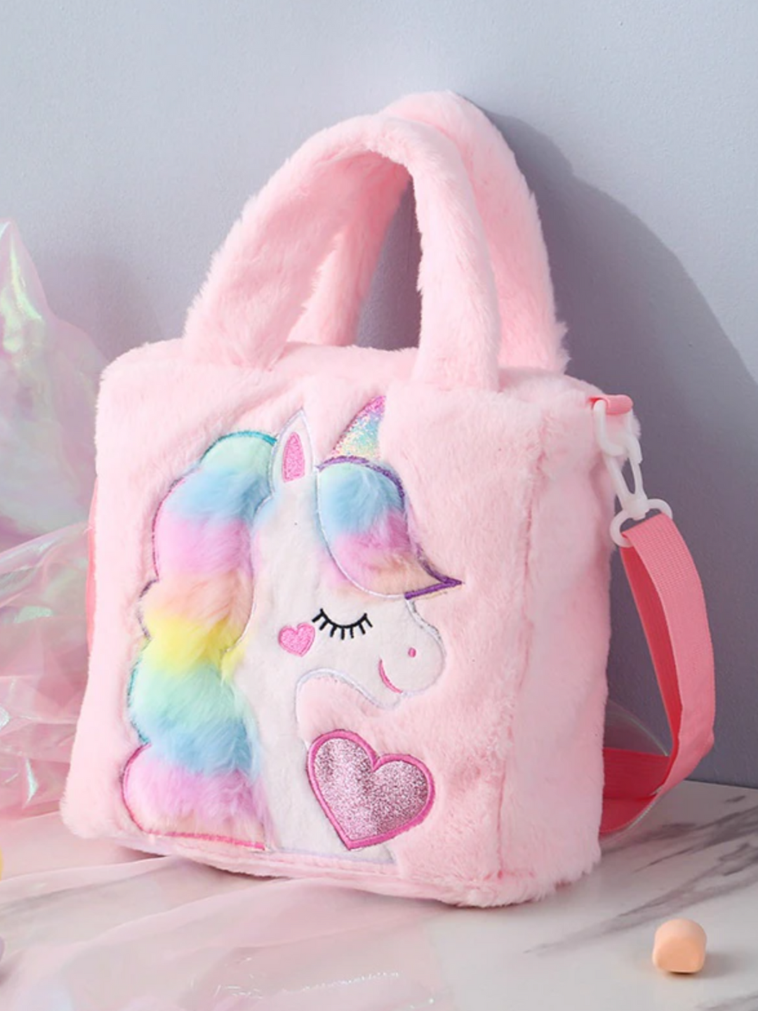 Back To School Bags | Plush Rainbow Unicorn Bag | Mia Belle Girls