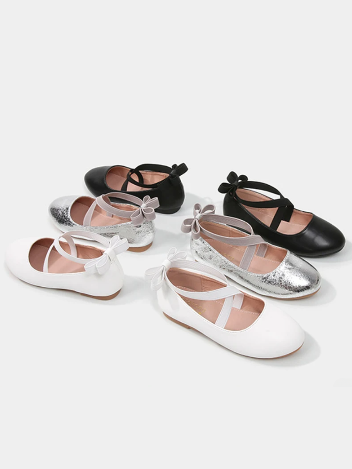Girls Elegant Bow-Tie Ballet Flats by Liv and Mia