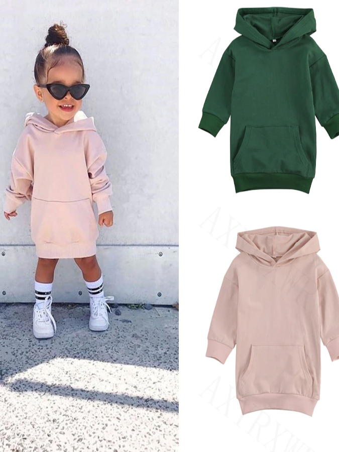 Girls Sweaters | Oversized Pink Kangaroo Hoodie | Mia Belle Girls