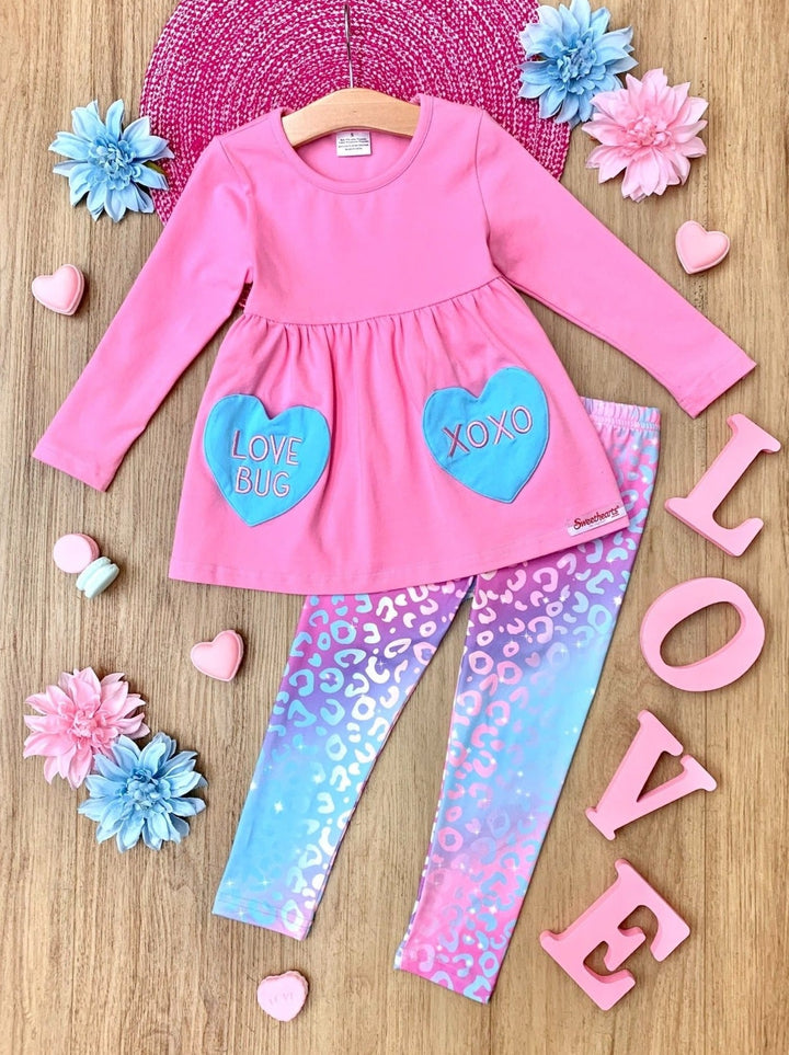 Sweethearts x Mia Belle Girls Valentine's Day Legging Set