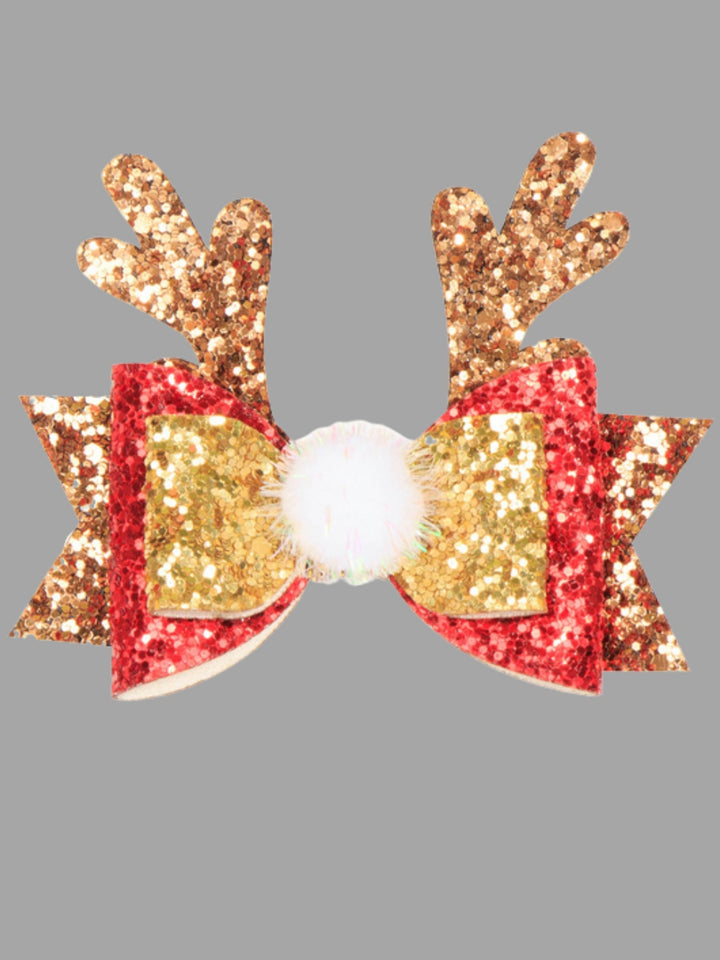 Cute Christmas Accessories | Girls Festive Sparkle Holiday Bow Clip