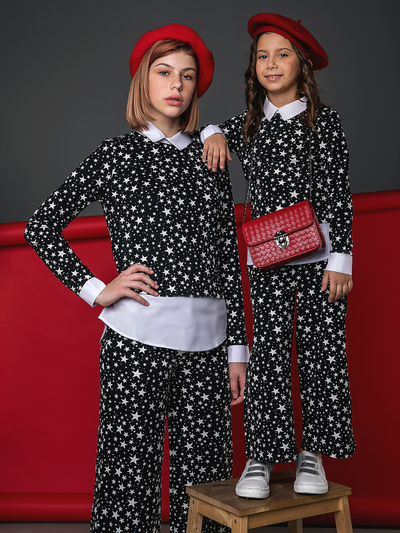 Kids Couture x Mia Belle Girls Mommy & Me Star Print Dressy Pants Set Size 5/11 Girls XS/M Women