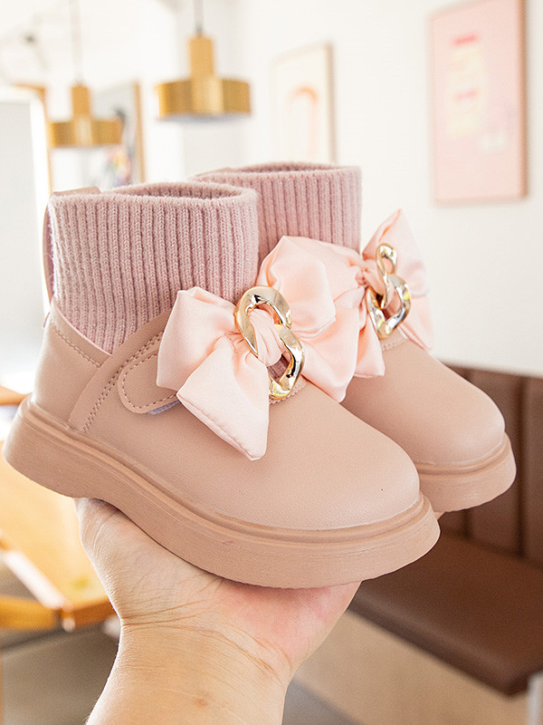 Shoes By Liv & Mia | Girls Satin Bow Sock Loafers | Boutique Shoes 