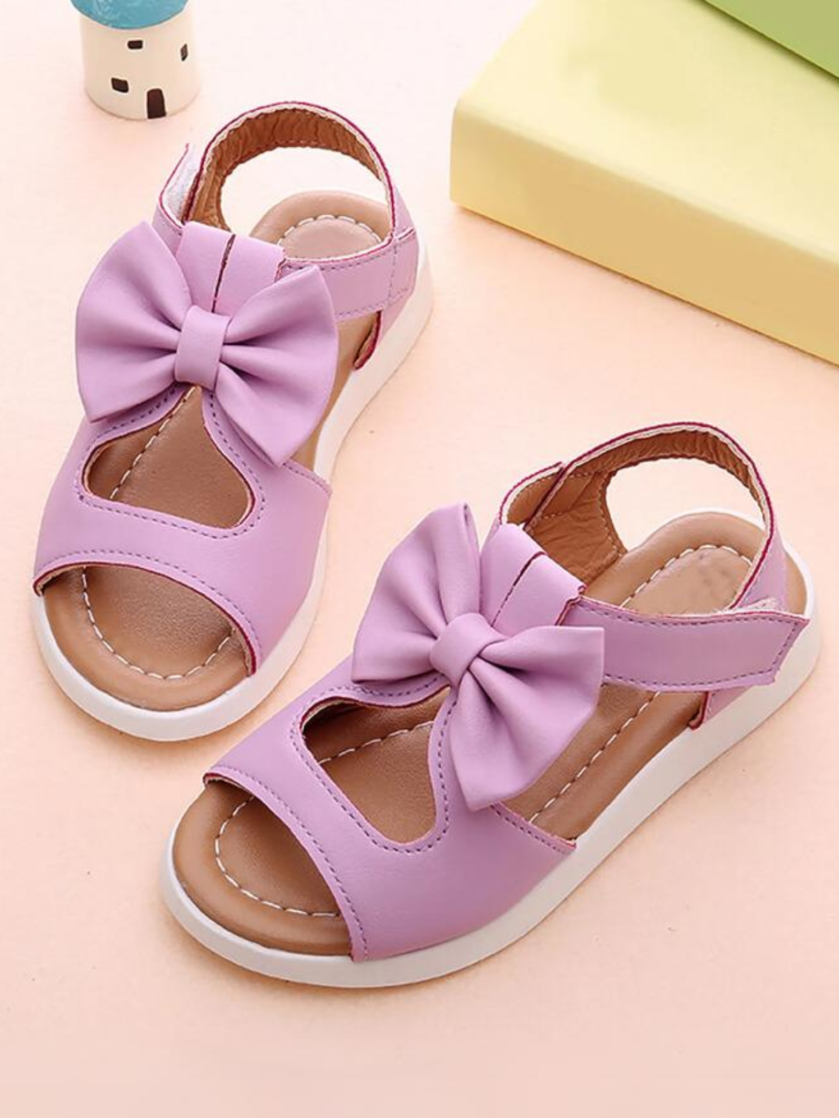 Gorgeous Girls' Pink Bow-Knot Sandals By Liv and Mia