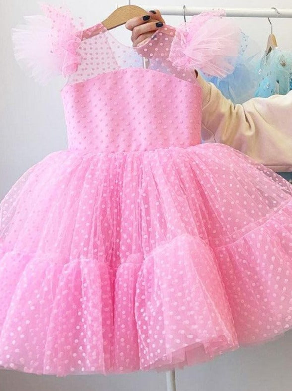 Girls Special Occasion Dress | Frilly Swiss Tulle Princess Dress