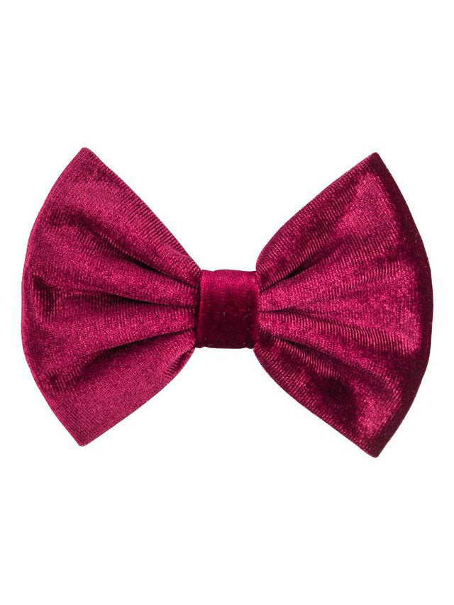 Girls Accessories | Vibrant Velvet Bow Hair Clip 5" - Mia Belle Girls