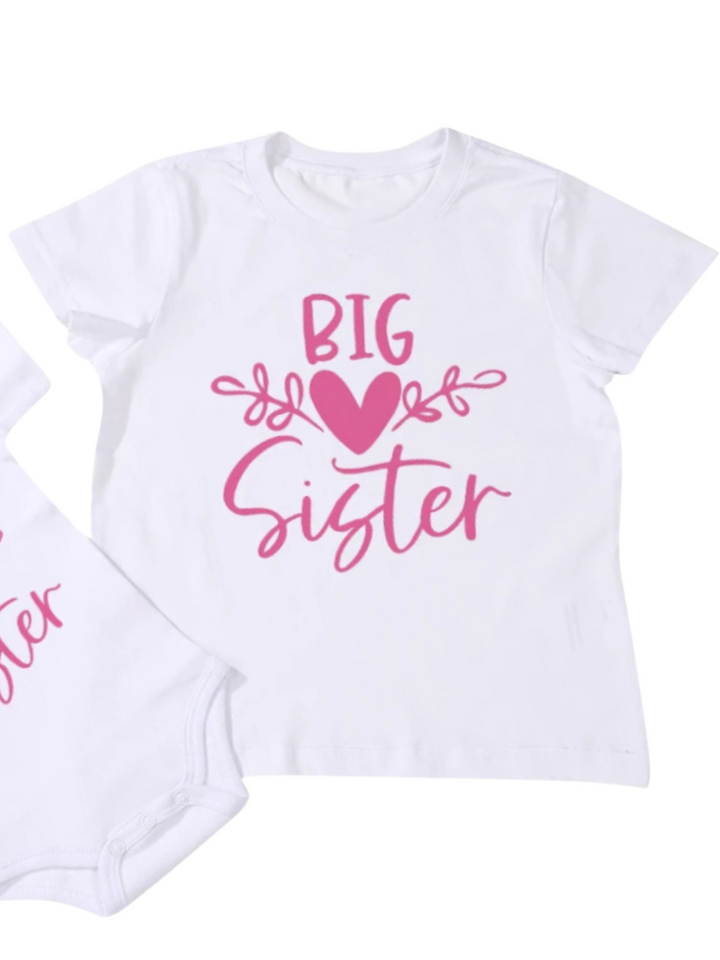 Girl's Big Sister and Little Sister Matching Shirts