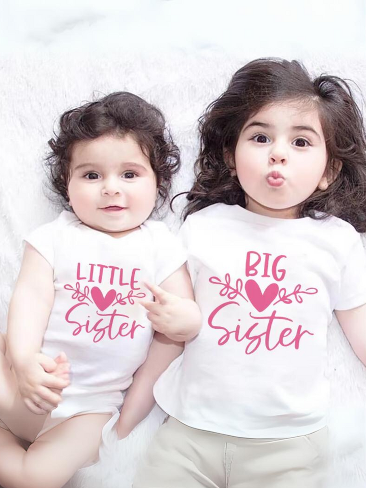 Girl's Big Sister and Little Sister Matching Shirts