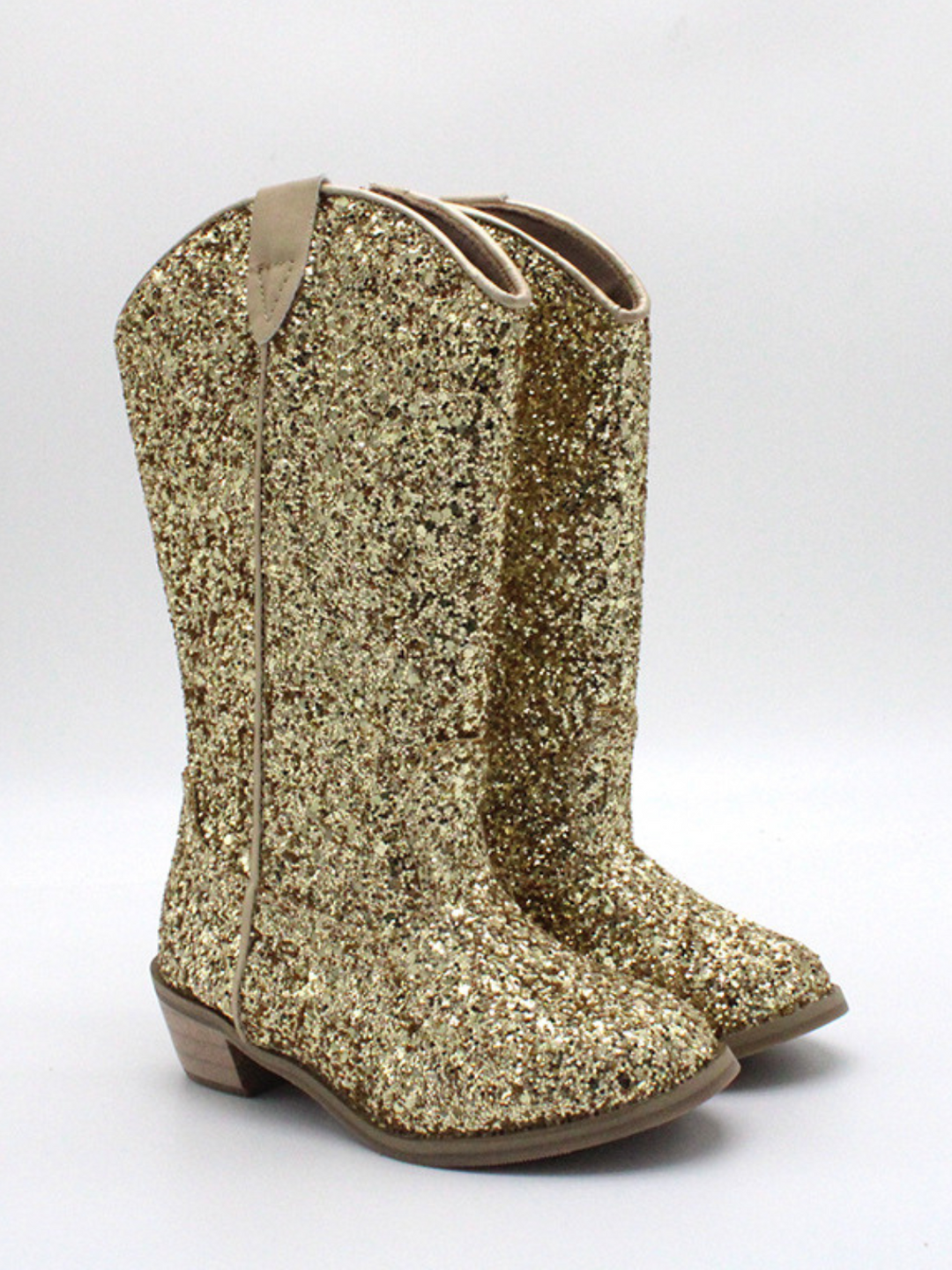 Kids Shoes By Liv & Mia | Girls Glittery Knee High Cowboy Boots 