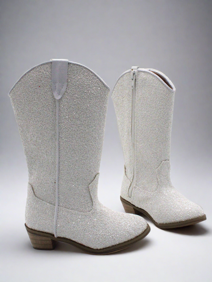 Kids Shoes By Liv & Mia | Girls Glittery Knee High Cowboy Boots 