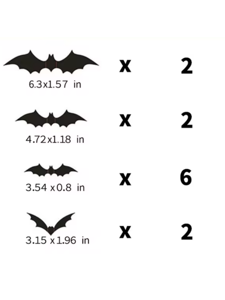 3D Halloween Bat Wall Decorations