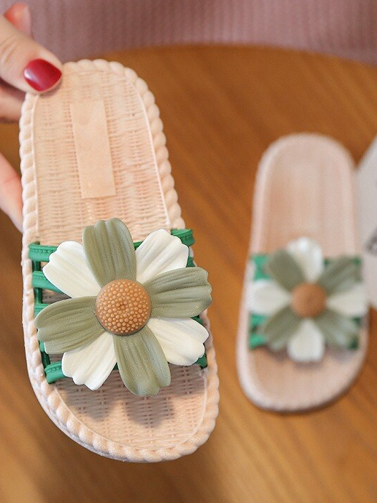 Kids Shoes By Liv & Mia | Cute Daisy Straw Slides | Mia Belle Girls