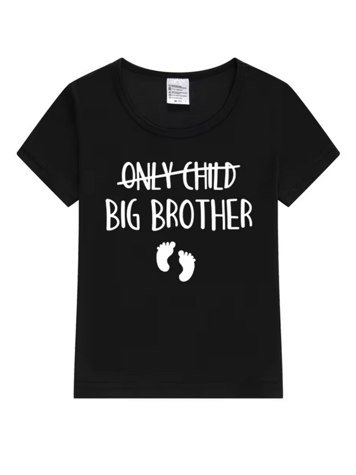 Big Brother Announcement T-Shirt – G "Only Child" Crossed Out Design