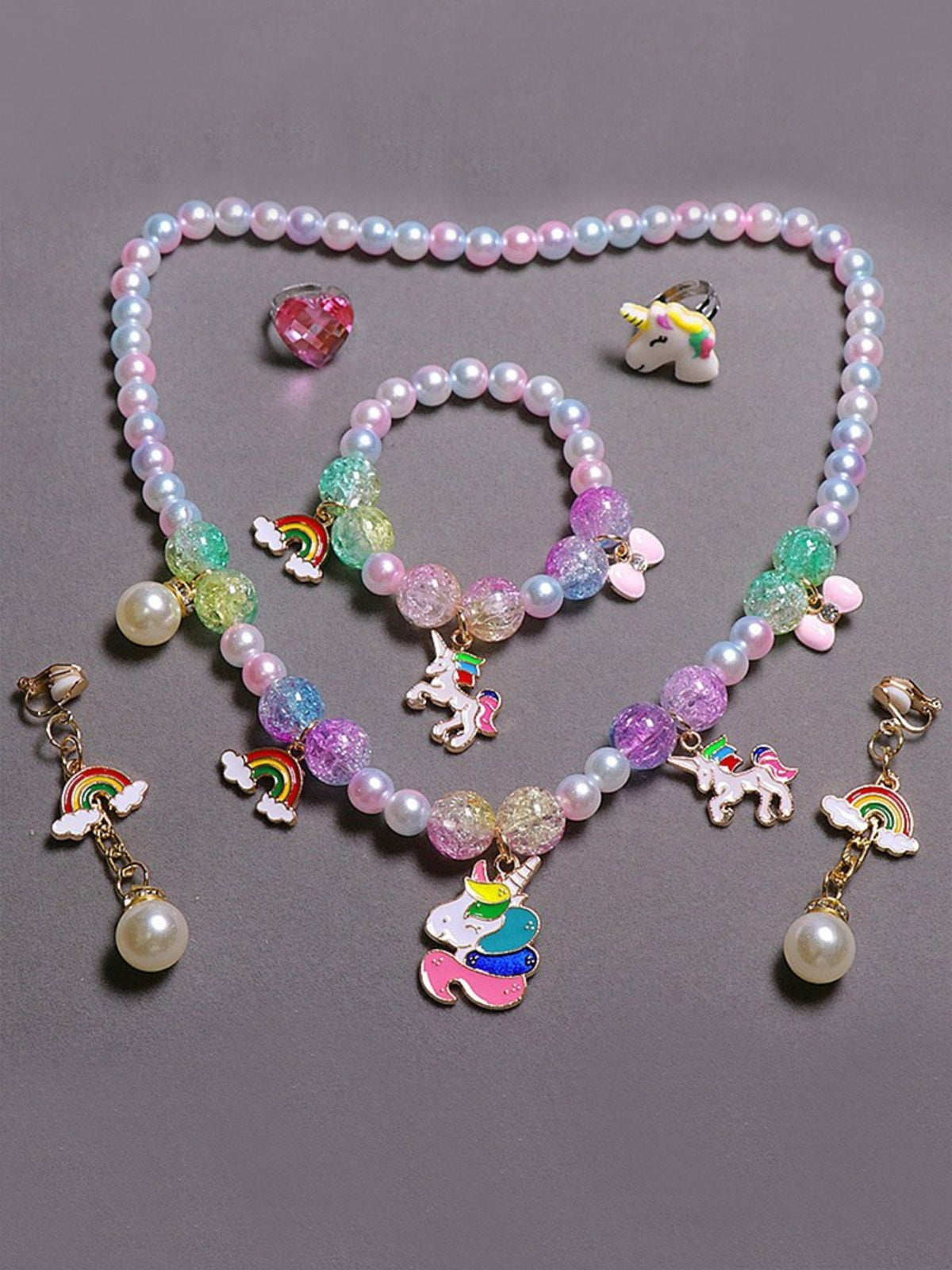 Simply Magic Unicorn Pearl Jewelry 6 Piece Set Mia Belle Girls