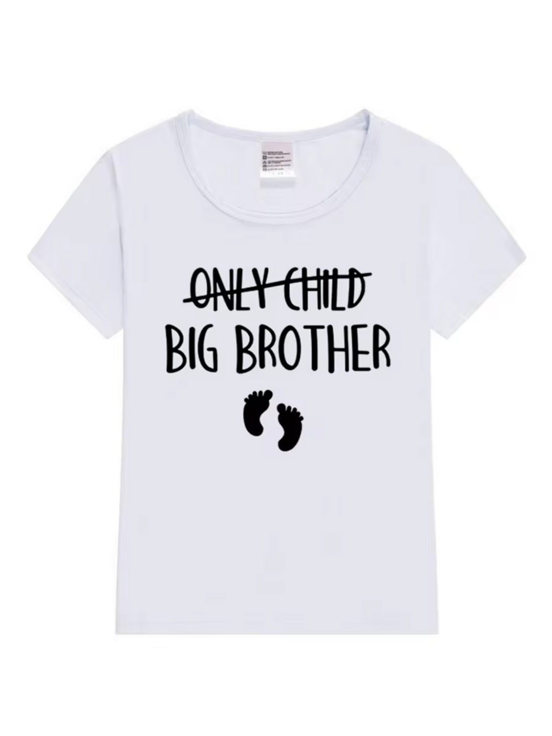 Big Brother Announcement T-Shirt – G "Only Child" Crossed Out Design