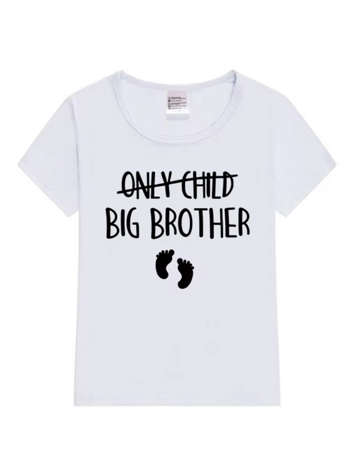 Big Brother Ankündigung T-Shirt – G "Einzelkind" durchgestrichenes Design