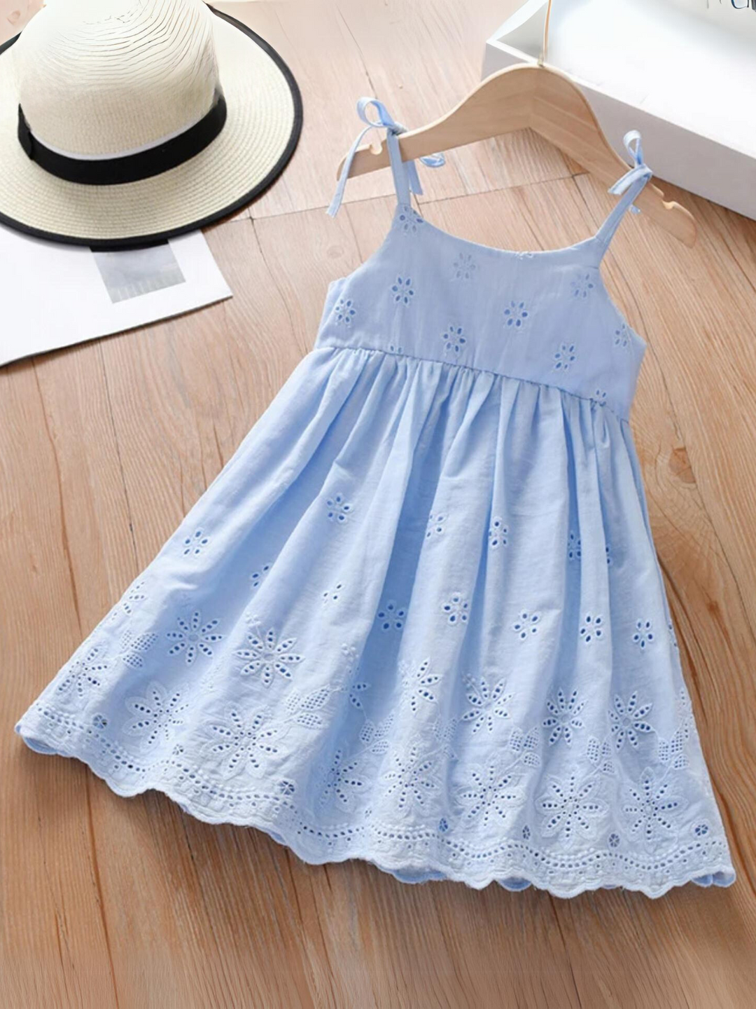 Mia Belle Girls Summer Eyelet Dress | Girls Summer Dresses