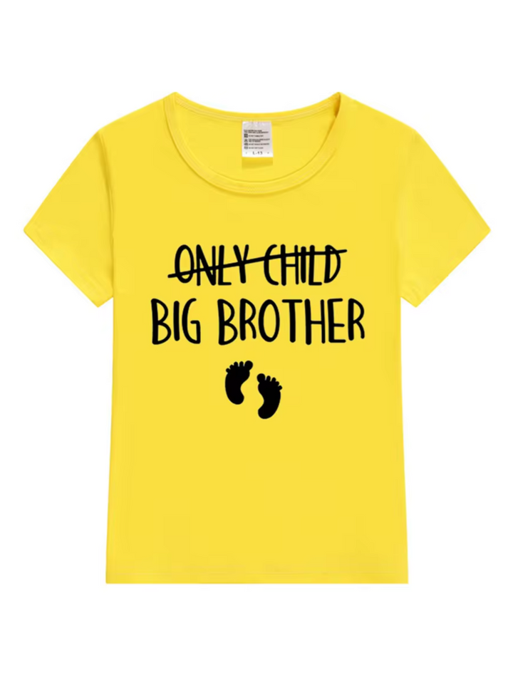 Big Brother Announcement T-Shirt – G "Only Child" Crossed Out Design