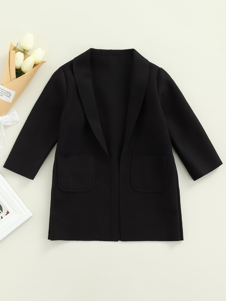 Mia Belle Girls Black Blazer | Little Girls Clothing Boutique