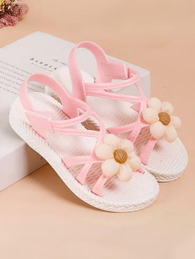 Charming Girls' Floral Sandals with Cute Daisy Design By Liv and Mia