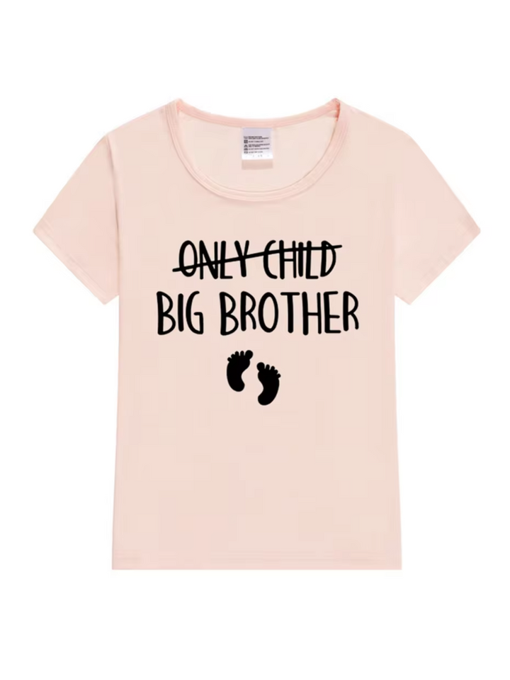 Big Brother Announcement T-Shirt – G "Only Child" Crossed Out Design