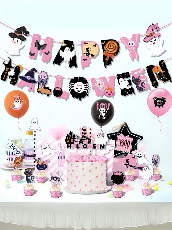 Cute Halloween Party Banner Spooky Decor for Your Haunted Celebration